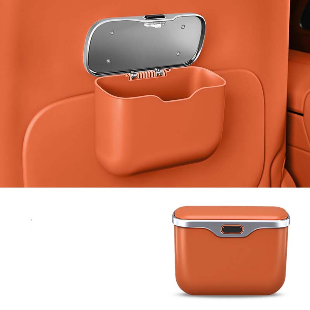 Waterproof Car Trash Can With Lid - ถังขยะในรถยนต์อเนกประสงค์พร้อมปุ่มฝาปิดกันน้ำประหยัดพื้นที่แขวนถังเก็บของป้องกันการรั่วซึมถังขยะออแกไนเซอร์กล่อง
