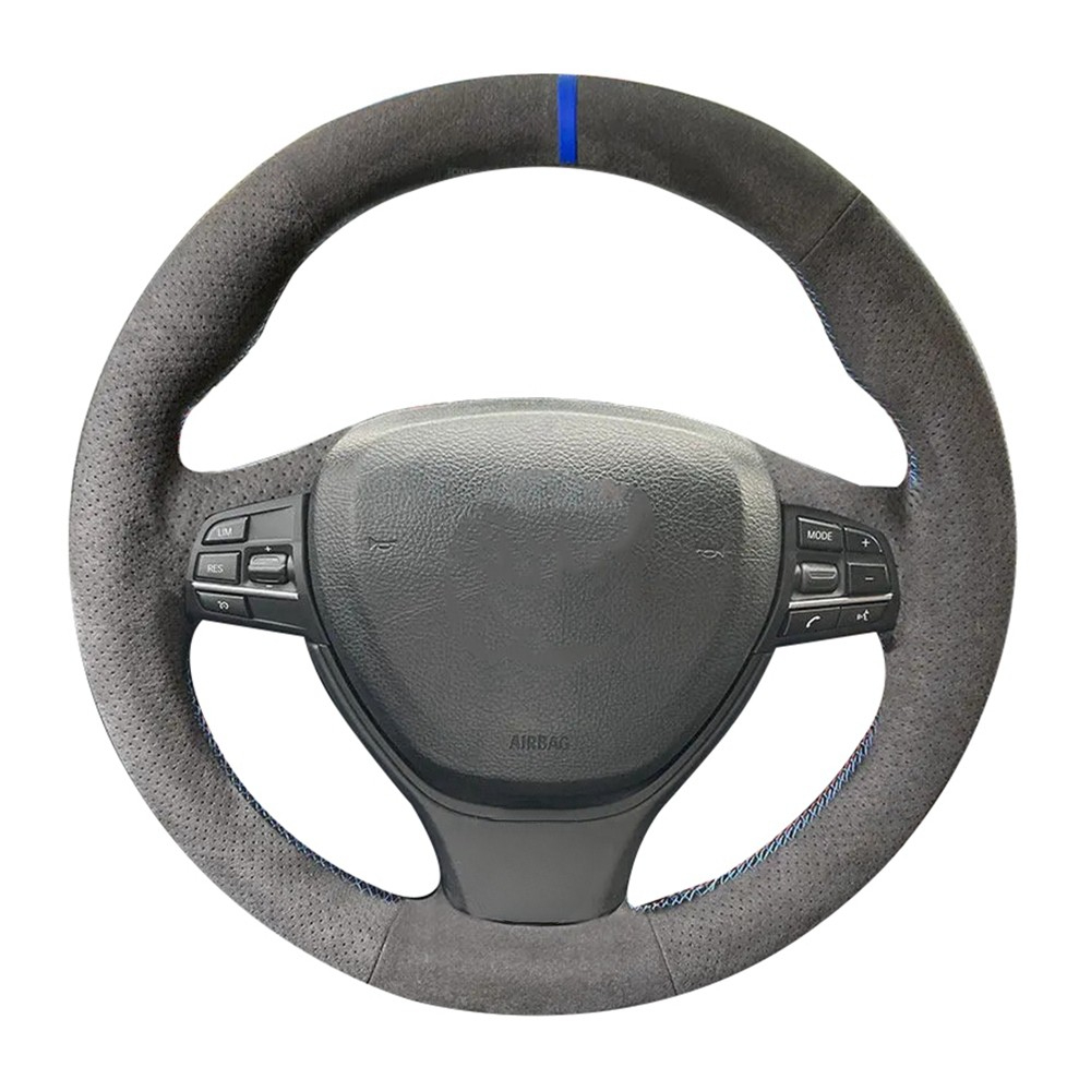 Car Steering Wheel Cover Anti Slip Breathable - ที่ปิดพวงมาลัยรถยนต์หนังนิ่มกันลื่นที่กำหนดเองสำหรับ BMW F10 F11 2009-2017 F12