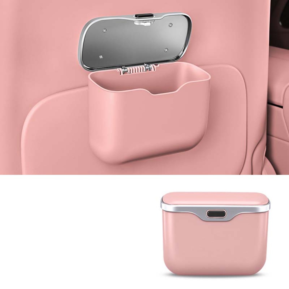 Waterproof Car Trash Can With Lid - ถังขยะในรถยนต์อเนกประสงค์พร้อมฝาปิดป้องกันการรั่วซึม กันน้ำ กล่องเก็บของแบบแขวน ประหยัดพื้นที่ กล่องจัดระเบียบขยะ