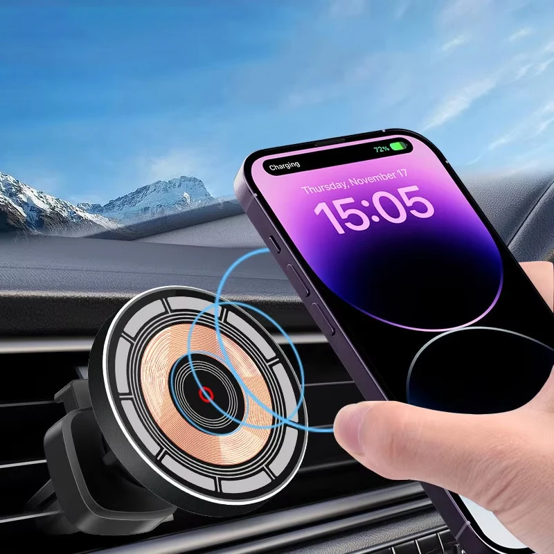 ที่ชาร์จไร้สายแม่เหล็กในรถยนต์ - Wireless Car Charger Mount Fast Charging บทวิจารณ์และราคา