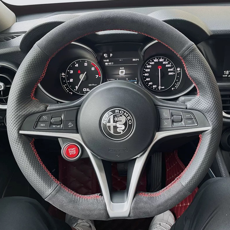 สำหรับอะไหล่รถยนต์ Alfa Romeo  - Car Steering Wheel Cover Anti Slip Breathable บทวิจารณ์และราคา