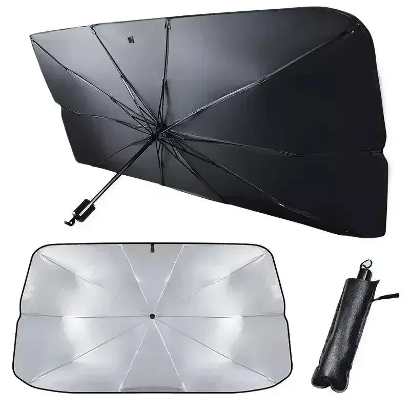 ร่มบังแดดรถยนต์ ร่มกันแดดหน้าร - Car Sunshade Windshield Umbrella Foldable บทวิจารณ์และราคา