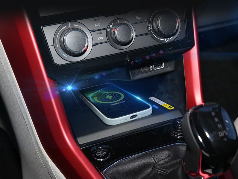 ที่ชาร์จโทรศัพท์มือถือไร้สายใน - Wireless Car Charger Mount Fast Charging บทวิจารณ์และราคา