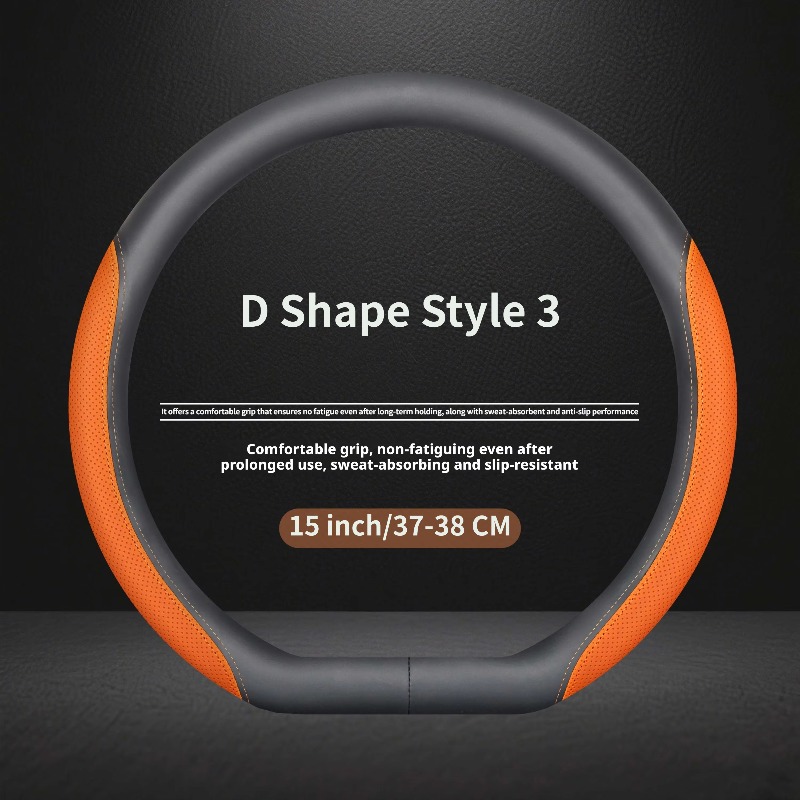 ปลอกหุ้มพวงมาลัยหนังแนปป้าแบบส - Car Steering Wheel Cover Anti Slip Breathable บทวิจารณ์และราคา