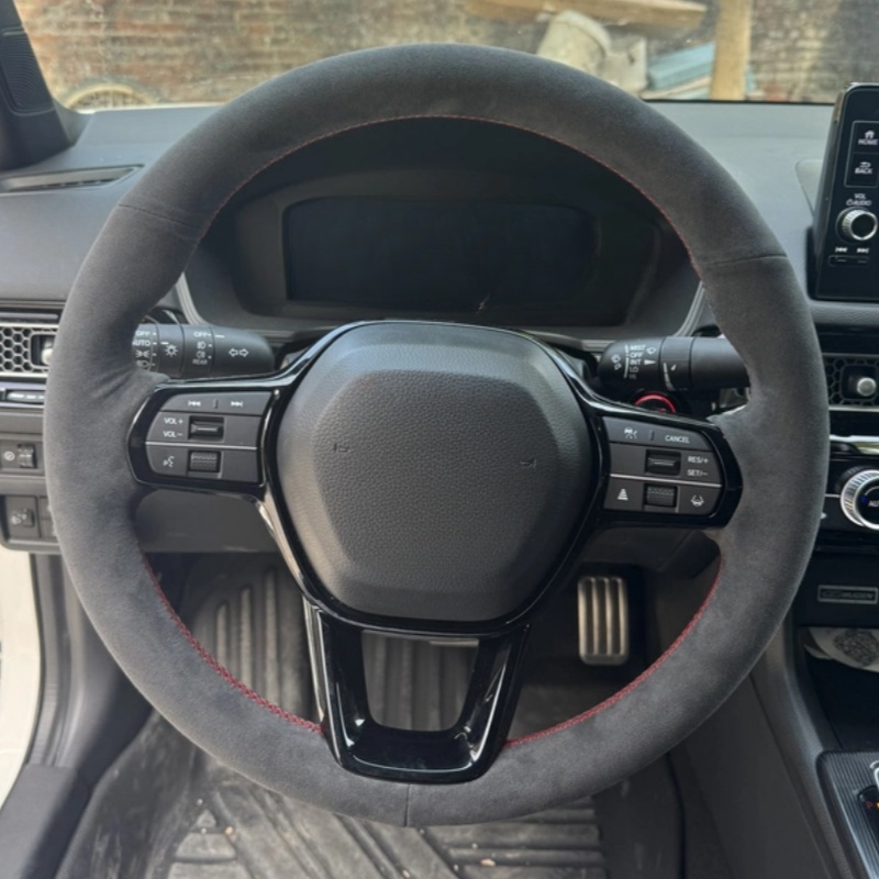 CUSTOM HAND-stitchedหนังนิ่มสี - Car Steering Wheel Cover Anti Slip Breathable บทวิจารณ์และราคา